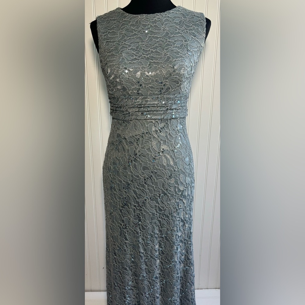 Js Collections Sleeveless Lace Sequin Gown Long D… - image 3